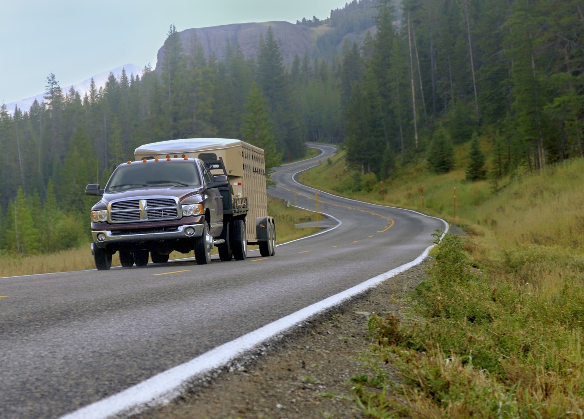 truck pulling a trailer